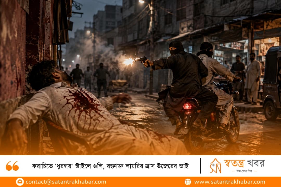 করাচিতে ‘ধুরন্ধর’ স্টাইলে গুলি, রক্তাক্ত লায়রির ত্রাস উজেরের ভাই