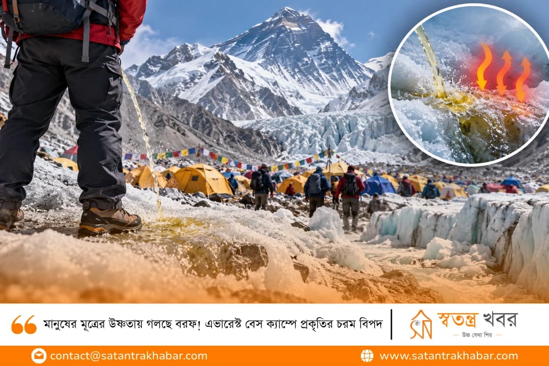 মানুষের মূত্রের উষ্ণতায় গলছে বরফ! এভারেস্ট বেস ক্যাম্পে প্রকৃতির চরম বিপদ