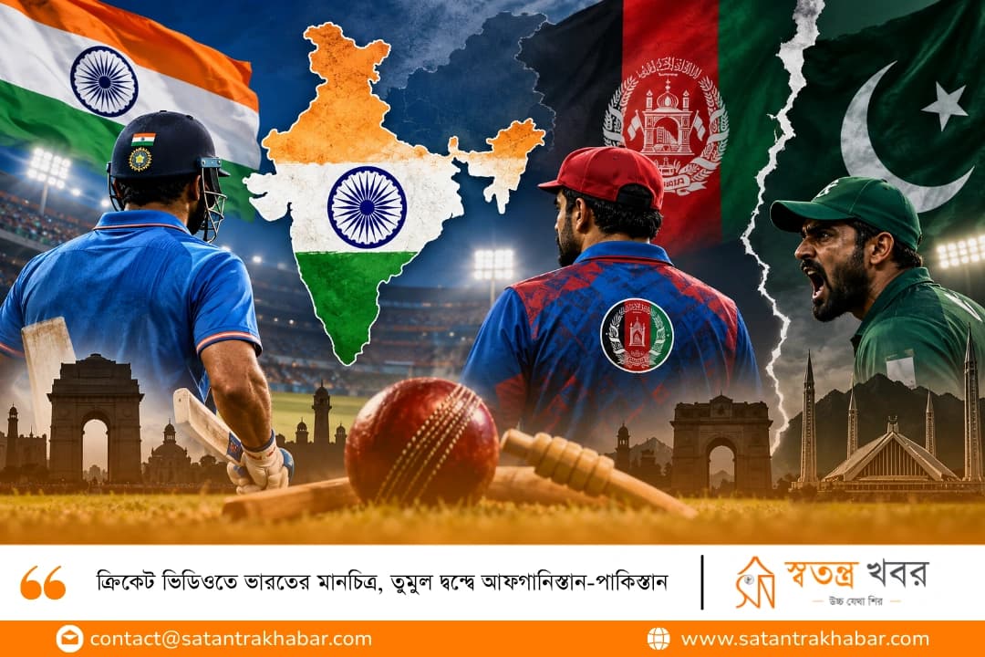 ক্রিকেট ভিডিওতে ভারতের মানচিত্র, তুমুল দ্বন্দ্বে আফগানিস্তান-পাকিস্তান