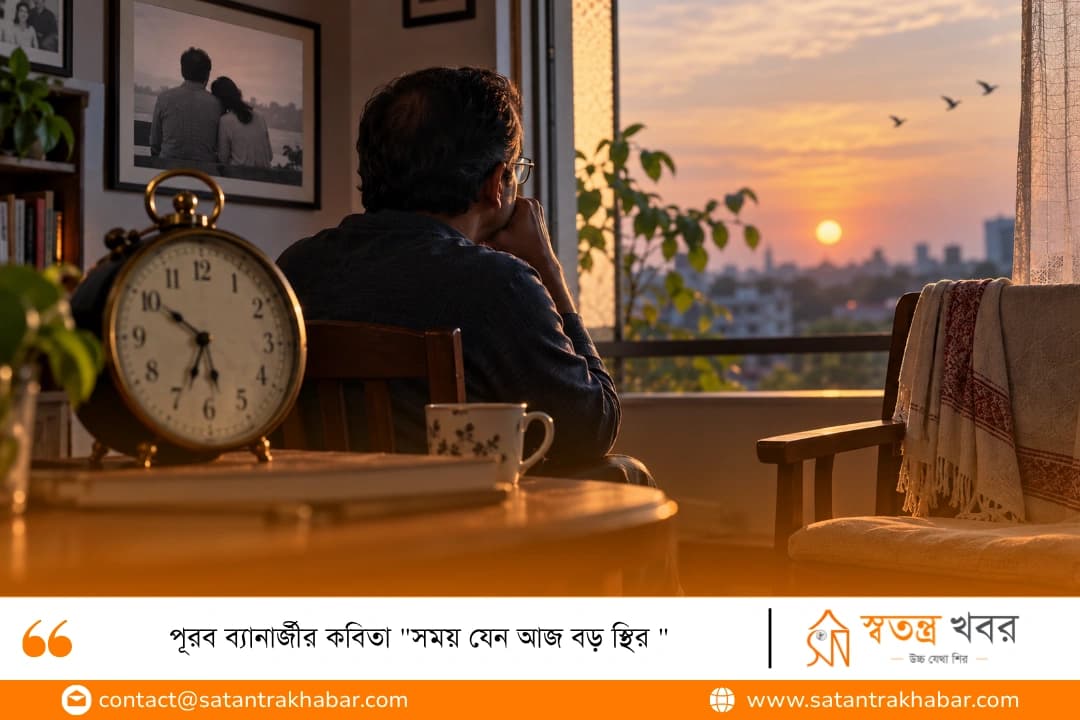 পূরব ব্যানার্জীর কবিতা "সময় যেন আজ বড় স্থির "