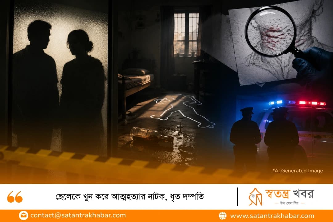 ছেলেকে খুন করে আত্মহত্যার নাটক, ধৃত দম্পতি