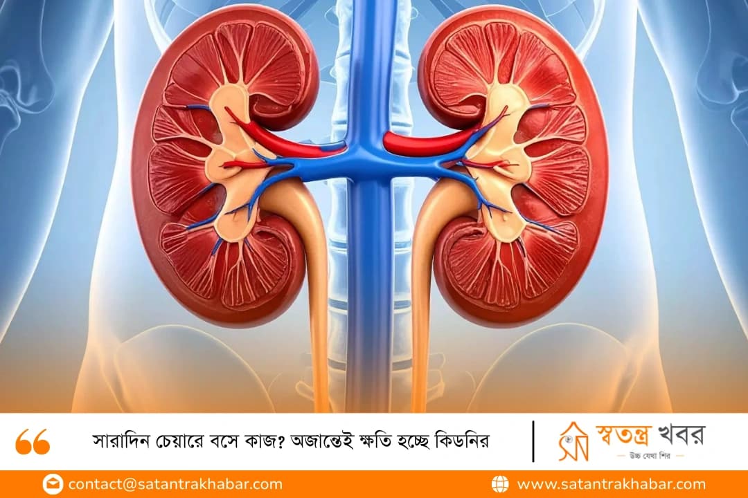 সারাদিন চেয়ারে বসে কাজ? অজান্তেই ক্ষতি হচ্ছে কিডনির