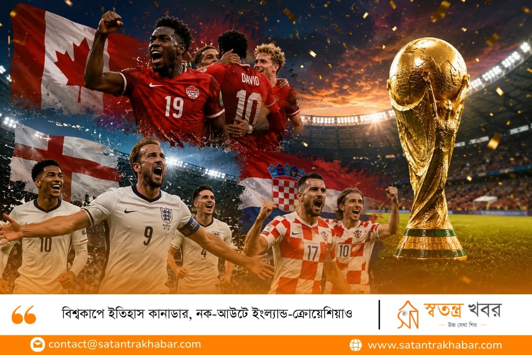 বিশ্বকাপে ইতিহাস কানাডার, নক-আউটে ইংল্যান্ড-ক্রোয়েশিয়াও