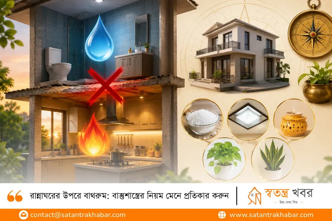 রান্নাঘরের উপরে বাথরুম: বাস্তুশাস্ত্রের নিয়ম মেনে প্রতিকার করুন