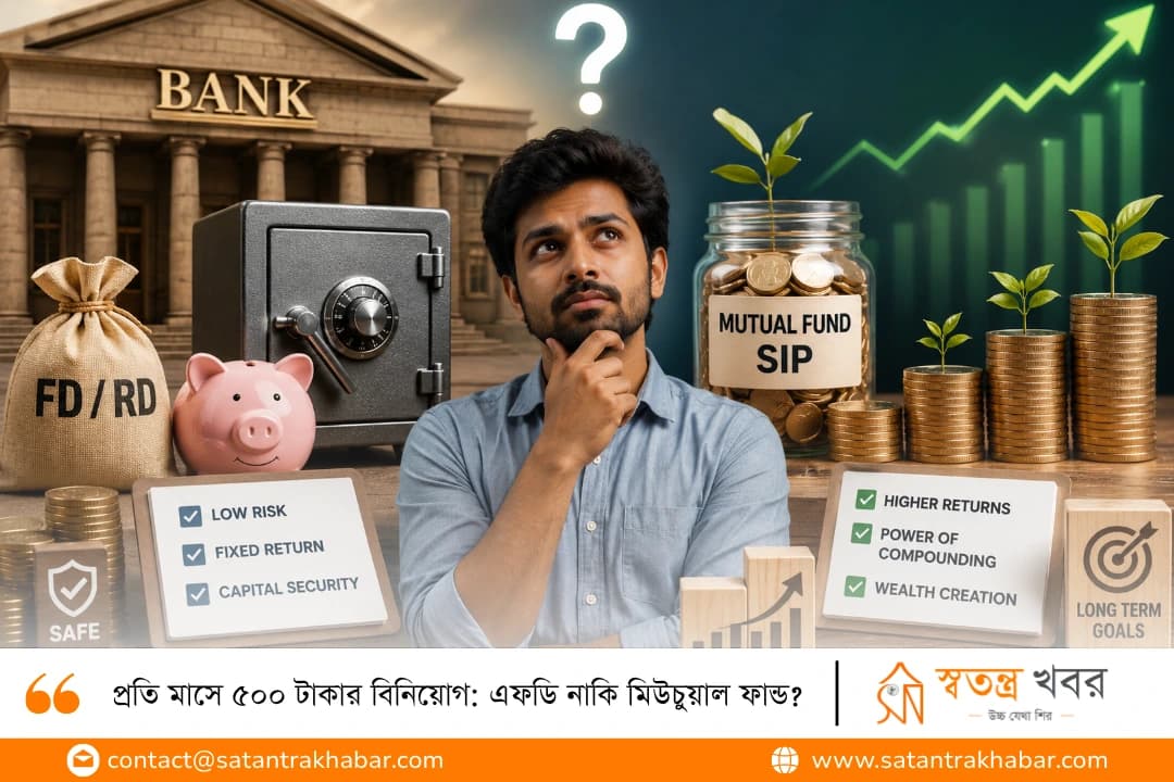 প্রতি মাসে ৫০০ টাকার বিনিয়োগ: এফডি নাকি মিউচুয়াল ফান্ড?
