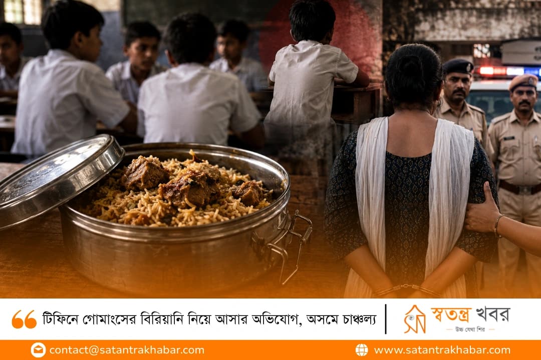 টিফিনে গোমাংসের বিরিয়ানি নিয়ে আসার অভিযোগ, অসমে চাঞ্চল্য