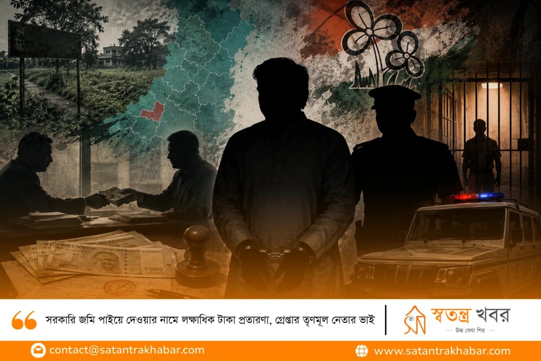 সরকারি জমি পাইয়ে দেওয়ার নামে লক্ষাধিক টাকা প্রতারণা, গ্রেপ্তার তৃণমূল নেতার ভাই