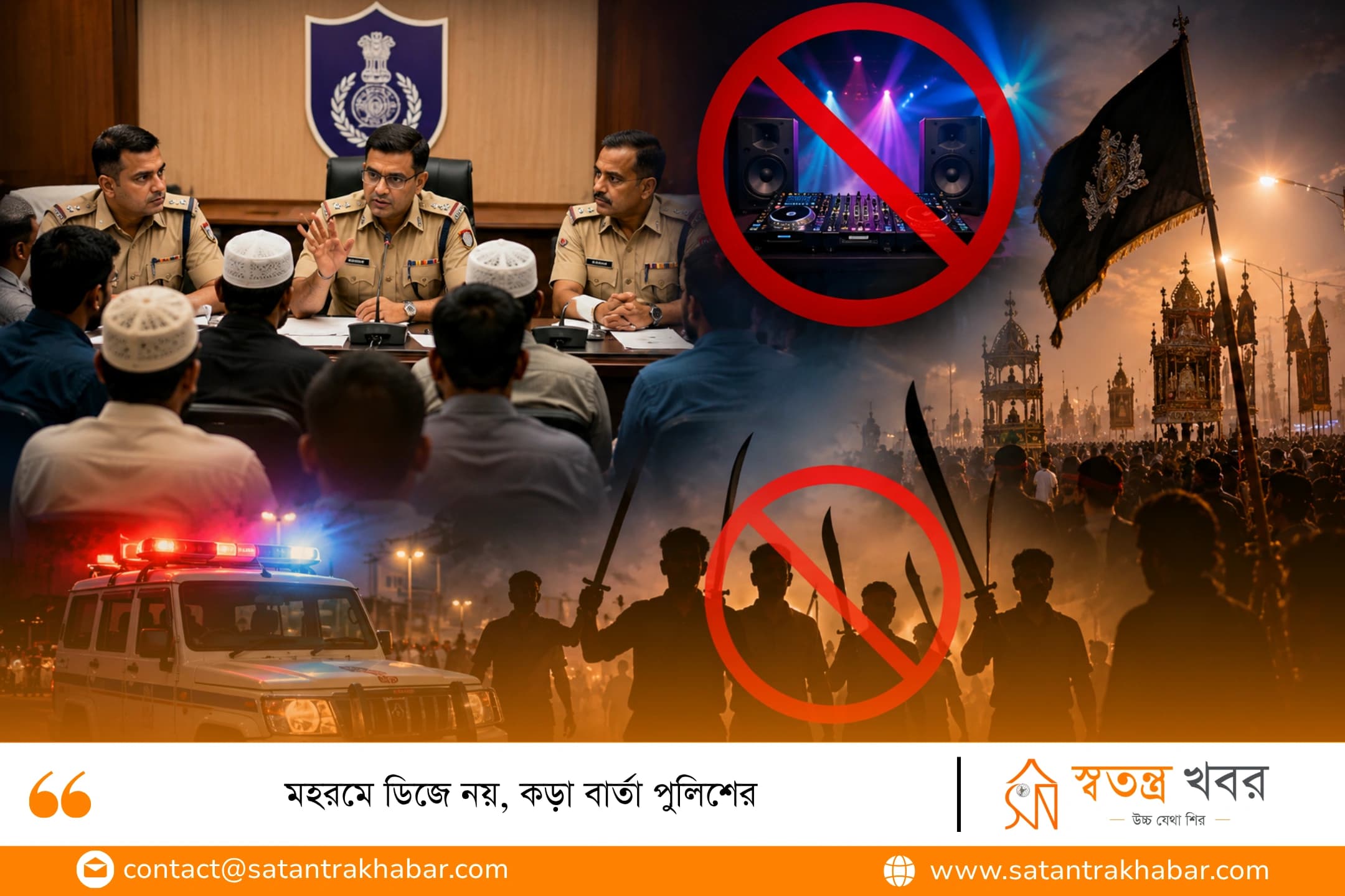 মহরমে ডিজে নয়, কড়া বার্তা পুলিশের