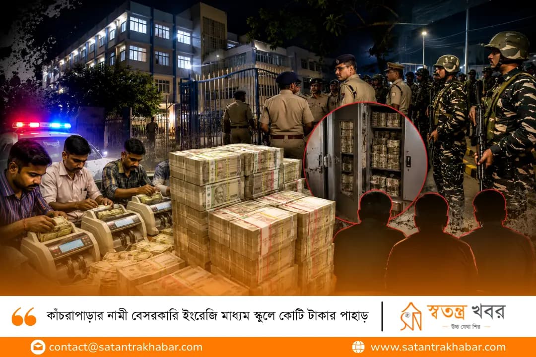 কাঁচরাপাড়ার নামী বেসরকারি ইংরেজি মাধ্যম স্কুলে কোটি টাকার পাহাড়