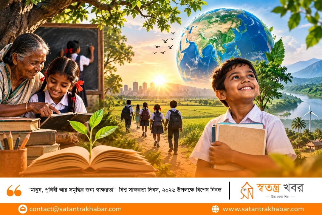 "মানুষ, পৃথিবী আর সমৃদ্ধির জন্য স্বাক্ষরতা"  বিশ্ব সাক্ষরতা দিবস, ২০২৬ উপলক্ষে বিশেষ নিবন্ধ