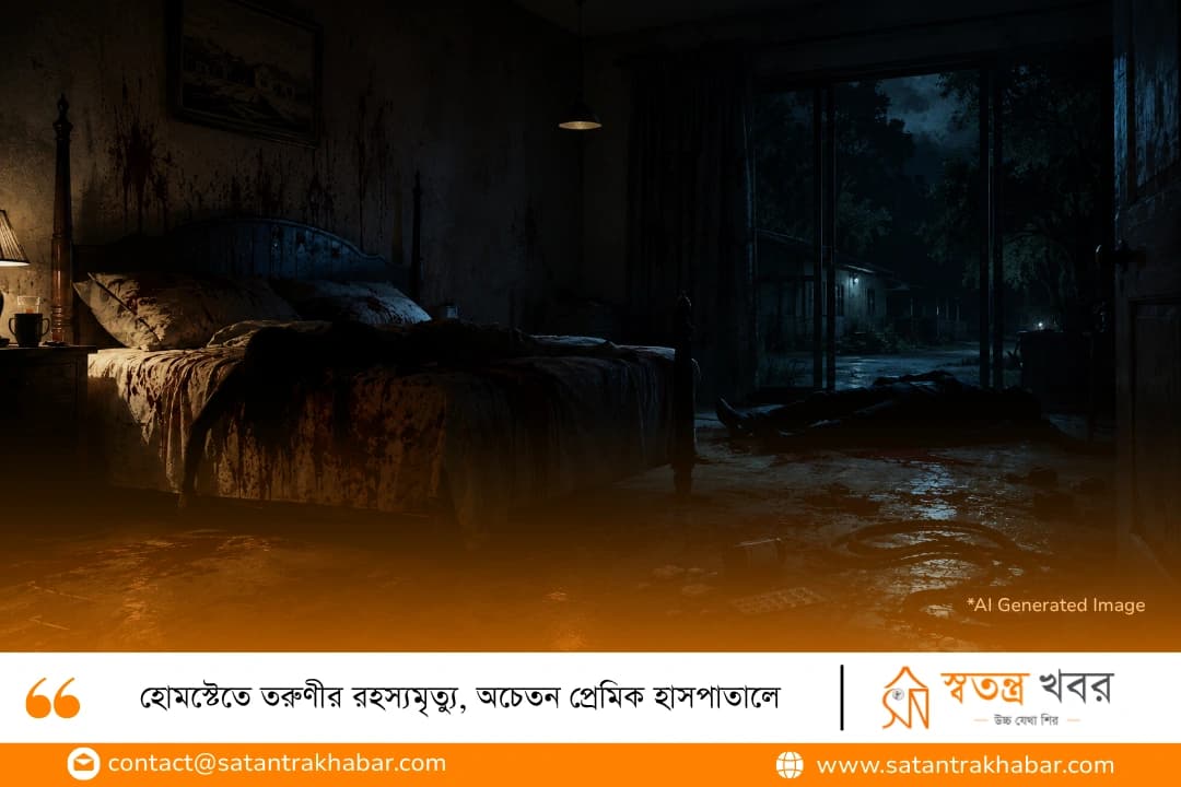হোমস্টেতে তরুণীর রহস্যমৃত্যু, অচেতন প্রেমিক হাসপাতালে