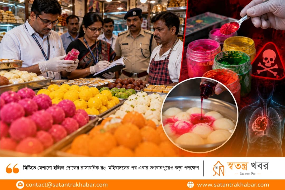 মিষ্টিতে মেশানো হচ্ছিল দোলের রাসায়নিক রং! মহিষাদলের পর এবার ভগবানপুরেও কড়া পদক্ষেপ 