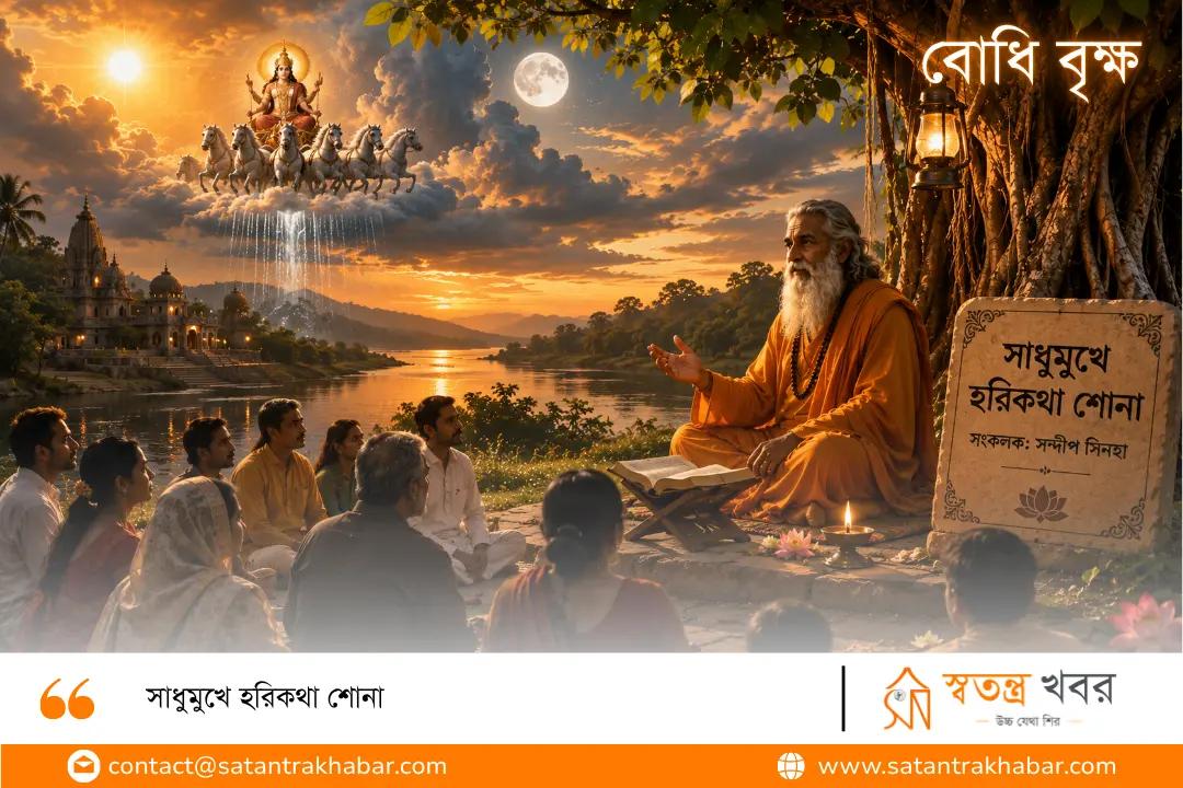 সাধুমুখে হরিকথা শোনা