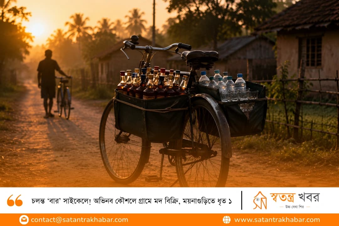 চলন্ত ‘বার’ সাইকেলে! অভিনব কৌশলে গ্রামে মদ বিক্রি, ময়নাগুড়িতে ধৃত ১