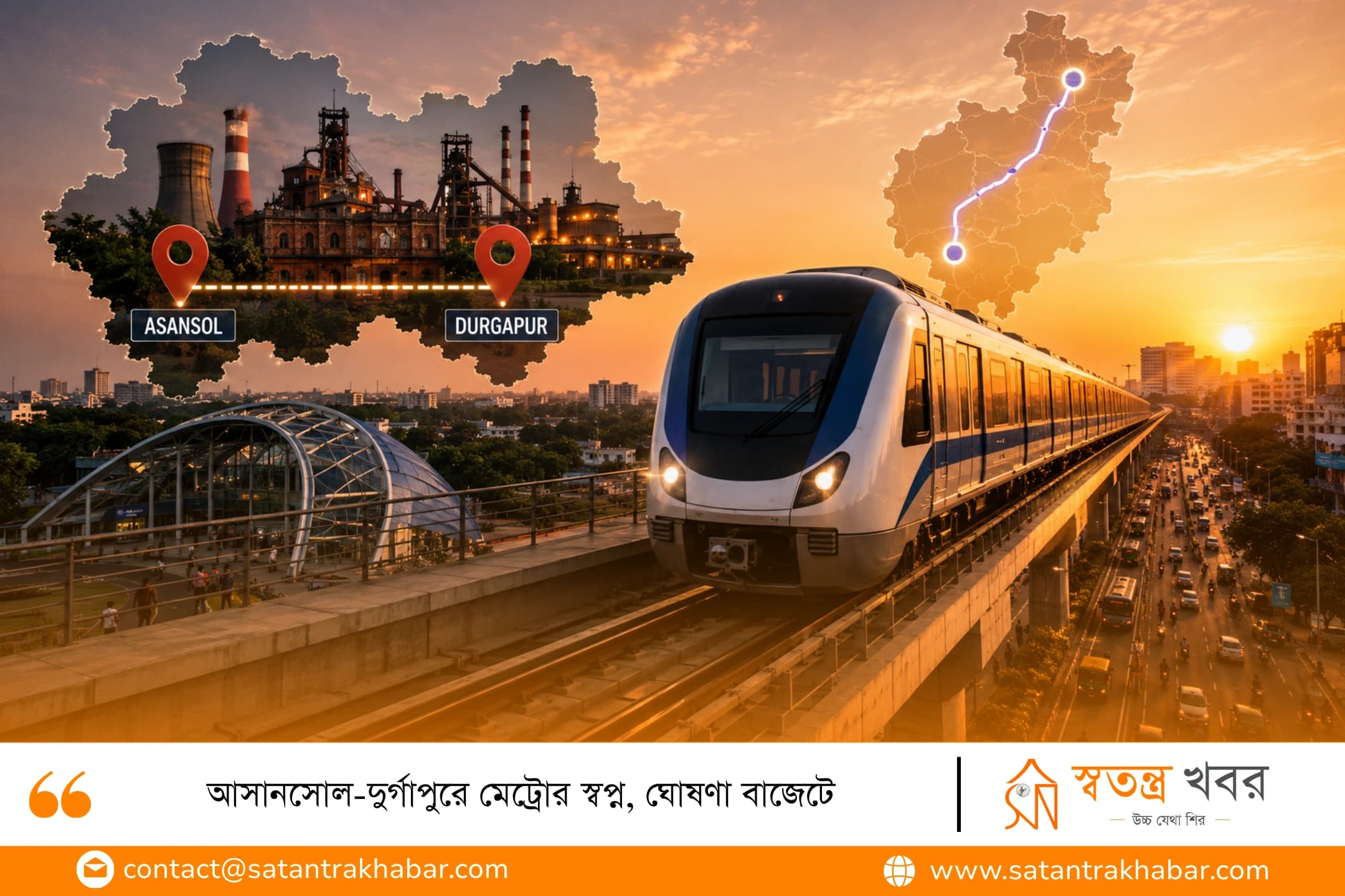আসানসোল-দুর্গাপুরে মেট্রোর স্বপ্ন, ঘোষণা বাজেটে